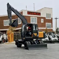 مینی بیل مکانیکی جفت لاستیکی