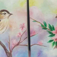نقاشی گنجشک ها