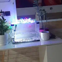 اکواریوم بامتعلقات سنگریزه دستگاه حباب و..