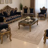 مبلمان ۹ نفره با میز عسلی