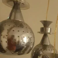 لوستر سقفی سه شاخه استیل کاملا سالم