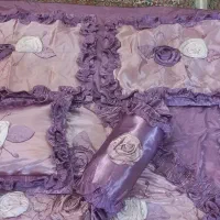 روتختی دو نفره ساتن و دوعدد پتو دونفره نو