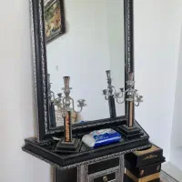 آینه شمعدان چوبی