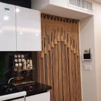 پرده مکرومه دستبافت|صنایع دستی و سایر لوازم تزئینی|شاهین‌شهر, مسکن مهر|دیوار