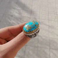 انگشتر فیروزه و یاقوت