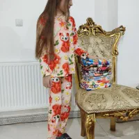 بافت هودی دورس ست تدی مخمل مانتوشال و روسری