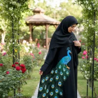 مانتو عبایی مجلسی طرح طاووس|لباس|آران و بیدگل, |دیوار