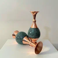 گلدان فیروزه کوبی صنایع دستی|صنایع دستی و سایر لوازم تزئینی|برخوار, |دیوار