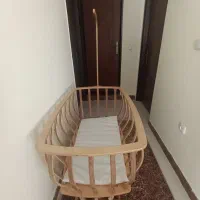 تخت چوبی نوزاد گهواره شو