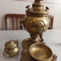 سماور برنجی 5 لیتری ذغالی|صنایع دستی و سایر لوازم تزئینی|زنجان, |دیوار