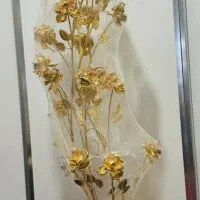 گل طلایی دکوری|مجسمه، تندیس، ماکت|کهنوج, |دیوار