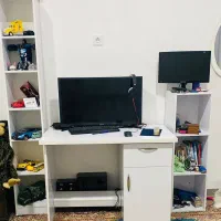 میز کامپیوتر و کتابخونه تمام ام دی اف