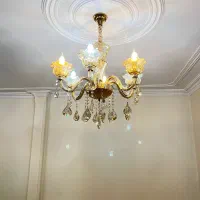 لوستر شیشه ایی هفت رنگ