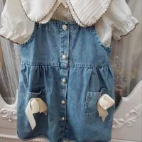 سارافون لی دو تیکه همراه با شومیز مناسب ۲ تا ۳