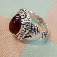 انگشتر نقره یاقوت