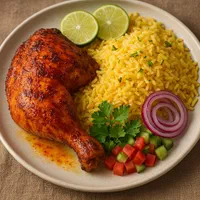تنورچه و مرغ زعفرانی و مرغ کامل