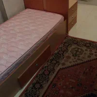 تخت خواب یک نفره جنس ام دی اف باتشک خوش خواب