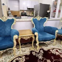 مبلمان ۹ نفره به همراه یک میز عسلی بزرگ و دو کوچک|مبلمان خانگی و میز عسلی|قدس, شهر‌قدس|دیوار