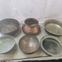 دخل کاسه پاتیل حنادون مسی قاجاری قدیمی عتیقه