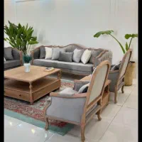 مبل فرانسوی کلاف اصلی چوب راش40% زیر قیمت بازار|مبلمان خانگی و میز عسلی|قزوین, |دیوار