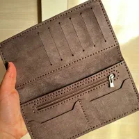 کیف پول چرم طبیعی کاملا دست دوز