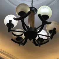 لوستر چوب و فلز