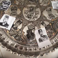 مجمع مسی قلمزنی شده هنر دست|کلکسیون و سرگرمی|ملایر, |دیوار