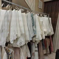 پرده آماده پرده.آسترحریرکتان راشل دستک آماده