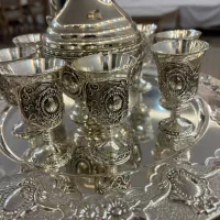 شرای خوری برنج ابکاری نقره|ظروف سرو و پذیرایی|ری, صفاییه (چشمه علی)|دیوار