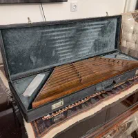 سنتور چوب گردو با هارد کیس چوبی چرمی و لوازم