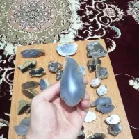 45 سنگ عقیق راف نگین دکوری انگشتر جواهر کلکسیونی