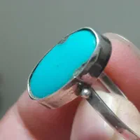 فیروزه قدیمی و پاک نیشابور رکاب ظریف زنانه