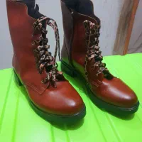 نیم بوت بندی زیپ دار زنانه چرم  سایز 40