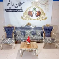 مبل مدل افسون کلاسیک 9 نفره تمام چوب گردو