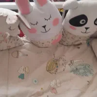گهواره نوزاد با تشک با رو تختی و ۴ تا کوسن