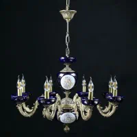 لوستر۸شاخه ۱۶ روشنایی|لوستر و چراغ آویز|گلستان (تهران), |دیوار