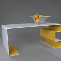 انواع عسلی جلو مبلی میز صندلی مدرن فلزی مدل اتانیل|مبلمان خانگی و میز عسلی|چالوس, |دیوار