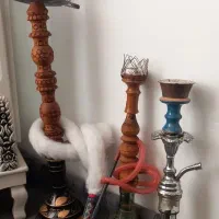قلیان چوبی وبرنز
