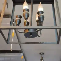 فروش لوستر آویز گرد و لامپ شمعی|لوستر و چراغ آویز|زاهدان, |دیوار