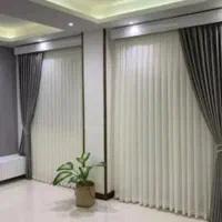 پرده  حریر شاین پهنا ۴ متر  همراه بادوخت درجه۱