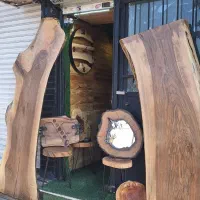 میز ناهار خوری روستیک  چوب گردو سیاه کردستان