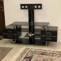 میز تلویزیون مشکی شیشه ای|میز تلویزیون|مشهد, مقدم|دیوار