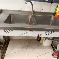 کانتر گرم غذا ۴ لگن،میز کار استیل،سینک دو لگن|کافی‌شاپ و رستوران|آمل, |دیوار