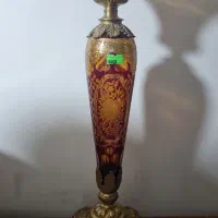 شمعدان زرشکی شفاف برنز اصلی گلدکیش|چراغ خواب و آباژور|تهران, هروی|دیوار