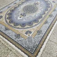 فرش طرح کارن کرم پالت دلفینی طلاکوب 1000 شانه