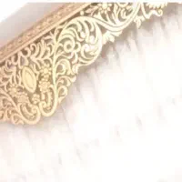 یک جفت کتیبه پرده ،چوب راش منبت کاری