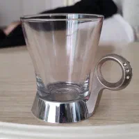 استکان دسته نگینی . نو و آکبند