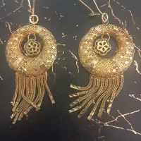 گوشواره و الگو نقره ابکاری طلا