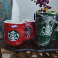 شات اسپرسو ماگ استار باکس قرمز بنفش و سبز وجعبه تک|ظروف سرو و پذیرایی|تهران, هفده شهریور|دیوار