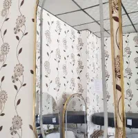 آینه دیواری فورتیک دو سر گرد طلایی زرکالا|آینه|یاسوج, |دیوار